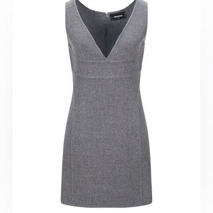 NWTs DSQUARED2 Virgin Wool Grey Sheath dresses